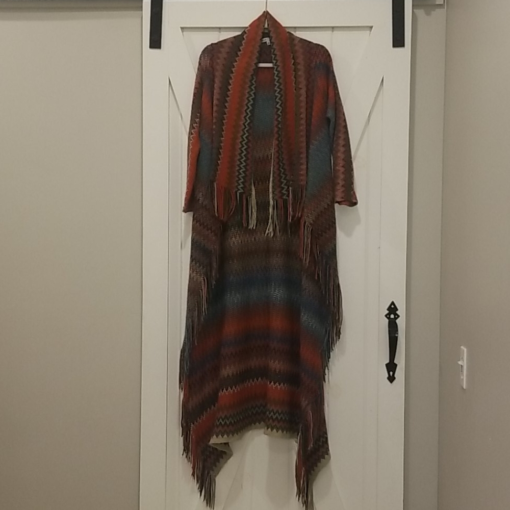 Floor length cardigan